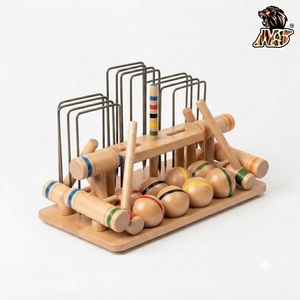 ค้อนไม้แข็งหลากสีอุปกรณ์กีฬามืออาชีพสำหรับสวน Croquet - Product Image 3