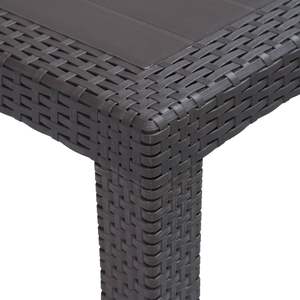 Grande table de jardin en plastique brun durable, tables d'extérieur pour la durabilité et le style - Product Image 3