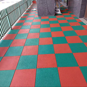 Baldosas de Caucho Reciclado Antideslizantes para Gimnasio, Modernas, para Exteriores, 1m X 1m - Product Image 1