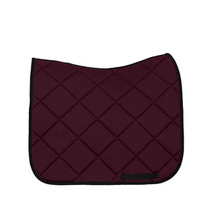 Burgundy <b>Quilted</b> Horse Saddle Pad Microfiber Solid Colors Wool Cotton Filling Best Price Quality English Saddle Pads - Product Image 1
