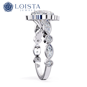 Bague en diamant de laboratoire taille coussin certifiée IGI, or massif 18 carats, solitaire de luxe pour fiançailles et mariage, pour femme - Product Image 3