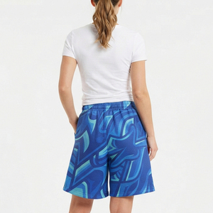Ensemble de shorts amples sublimés pour femmes, 100 % polyester polaire, taille à cordon, longueur genou, vêtements de sport, shorts d'entraînement - Product Image 6
