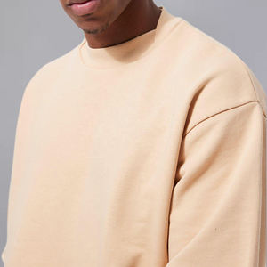 T-shirt décontracté surdimensionné en molleton de coton respirant et écologique de 120 grammes pour homme, épaules tombantes, haute qualité, vente en gros, personnalisable - Product Image 2