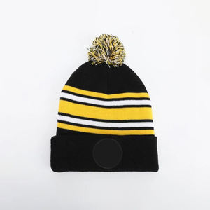 Bonnets d'hiver en laine tricotée unie personnalisés OEM ODM pour hommes – Bonnets pliables tendance à prix abordable - Product Image 1