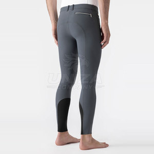 Pantalon d'équitation extensible pour homme, culotte d'équitation taille mi-haute, extensible dans les quatre sens, en Spandex/Polyester pour l'équitation - Product Image 2