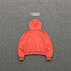 เสื้อฮู้ดดี้ผู้ชายไซส์ใหญ่ สีคอรัล แบบซิป มีกระเป๋าติดกระดุมและปลายแขนแบบพับได้ ผ้าเฟรนช์เทอร์รี่ เหมาะสำหรับใส่ในฤดูใบไม้ร่วง กระเป๋าติดกระดุมโลหะ - Product Image 6
