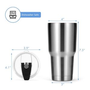 Tumbler in Acciaio Inossidabile a Doppia Parete da 30oz, Tazza Isolata Sottovuoto con Coperchio - Product Image 5