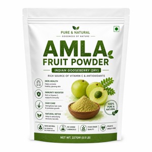 Poudre d'Amla de Qualité Supérieure, Grade Cosmétique, Poudre Naturelle de Fruit de Groseille Indienne pour Masques Capillaires, Masques Faciaux et Produits de Beauté - Product Image 1