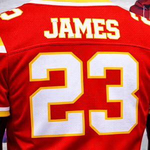 Maillot de football américain OEM, taille plus, séchage rapide, respirant, tissu 100% polyester, personnalisé, sublimé, brodé, pour joueur - Product Image 4