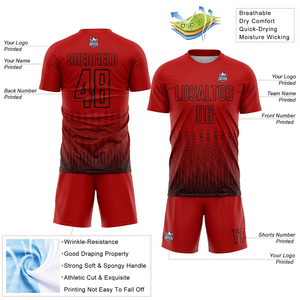 Maillots de football personnalisés en polyester grande taille pour hommes, ensembles de vêtements de sport, uniformes d'équipe pour hommes, prix bas, OEM - Product Image 2