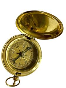 Boussole de poche nautique vintage Ross London en laiton massif avec motif de bateau antique, outil de navigation décoratif maritime fait main - Product Image 3