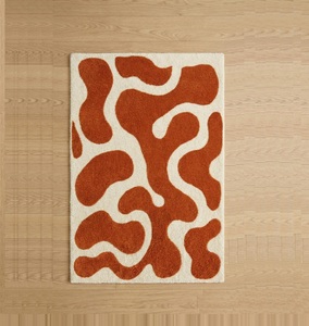Premium Hand Tufted Wool Organic Abstract Area Rug Modern Designer Non-Slip Medium Pile for Living Room Bedroom Hallway Decor - Product Image 1