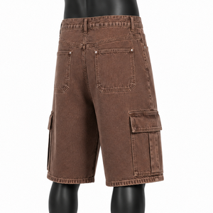 Custom Men's Denim Jorts Relaxed Fit Jean Shorts Streetwear Clothing Manufacturer - Product Image 4