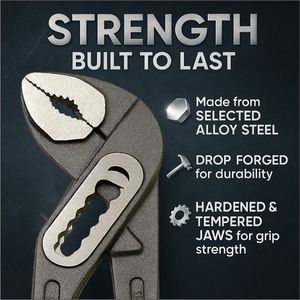 Pince à pompe réglable à dégagement rapide pour plomberie, outil de serrage de tuyaux et de réparation de robinets de salle de bain - Product Image 4