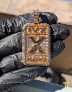 Handmade High End Pendant With Lab Grown Diamond Personalized <b>Name</b> Hip Hop Bling Jewelry <b>Necklace</b> - Product Image 1