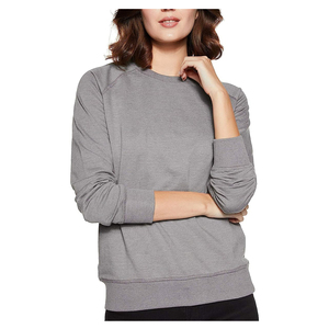 Brushed Fleece Sweatshirt Women Ribbed Cuffs Women's Casual <b>Sweat</b> <b>Top</b> Custom Logo Clothing Supplier Private Label Women Apparel - Product Image 2