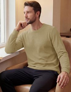 Men Long Sleeve Thermal Shirt Waffle Knit Warm Base <b>Layer</b> <b>Top</b> Bulk Supplier - Product Image 4