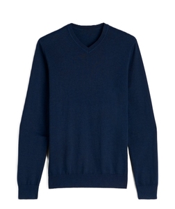 Pull en tricot à col en V pour homme, taille oversize, manches longues, couleur unie, pull de haute qualité, respirant, décontracté, pour l'automne - Product Image 5