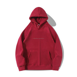 Sudadera con capucha Unisex de felpa pesada de 600g, suéter cálido de lana de doble cara, Sudadera con capucha Polar de Color sólido para hombre - Product Image 5