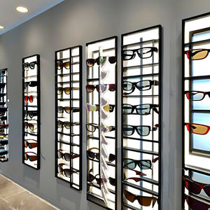 Soportes transparentes para gafas de sol de cristal acrílico, estante de exhibición de gafas, varillas de exhibición montadas en la pared - Product Image 1