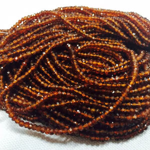 ลูกปัดพลอยเฮสโซไนต์การ์เนตทรงรอนเดลล์เจียระไนธรรมชาติ สำหรับทำเครื่องประดับ คุณภาพสูง - Product Image 1