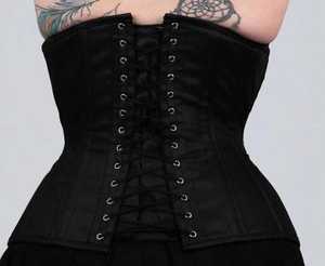 New OEM ODM <b>Gothic</b> Wedding Breathable High Compression Canvas Waist Trainer Fashioned Bust Front Busk Woven Custom Logo Shapers - Product Image 3