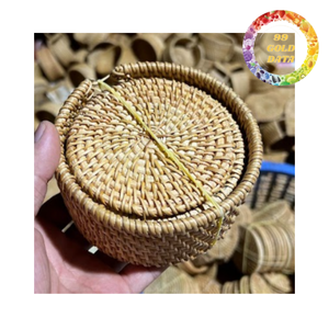 Eco friendly <b>rattan</b> plate placemat natural woven handmade <b>table</b> mat for home <b>dining</b> use - Product Image 4
