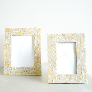 Cheap price mother of peals inlaid <b>frames</b> for photos beautiful capiz pearl inlay photo <b>picture</b> <b>frame</b> - Product Image 1