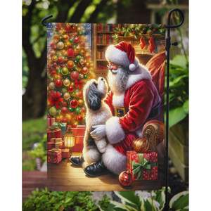 Drapeau multicolore havanais Père Noël Jardin Boîte aux lettres Bannière décorative de cour pour Patio Oeuvre d'art pour parterres de fleurs - Product Image 3