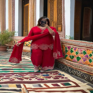 Nuevo Conjunto de Moda, Diseño de Alta Costura, Rangoli con Cuentas, Top Plazzo y Dupatta para la Temporada de Bodas, Moda Femenina - Product Image 1