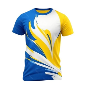 เสื้อยืดพิมพ์ลายแบบซับลิเมชั่นทรงหลวมสไตล์วินเทจสำหรับผู้ชาย ผลิตจากโพลีเอสเตอร์/คอตตอน เป็นมิตรต่อสิ่งแวดล้อม พร้อมโลโก้สั่งทำพิเศษ คุณสมบัติกันยับ - Product Image 2