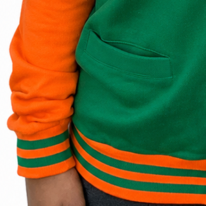Custom FAMU university college <b>Women's</b> Green <b>Orange</b> Knitted Varsity <b>Cardigan</b> Long Sleeve V-Neck Embroidered custom logo - Product Image 6