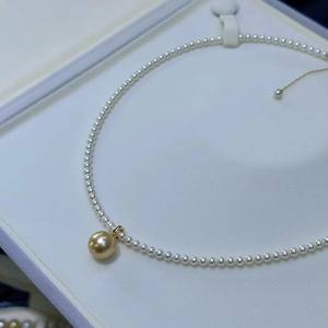 Aurora Baby <b>Pearl</b> Nanyang <b>Gold</b> <b>Pearl</b> Single Pendant 18K <b>Gold</b> <b>Pearl</b> <b>Necklace</b> Stylish Design with Natural <b>Pearl</b> Beauty - Product Image 4