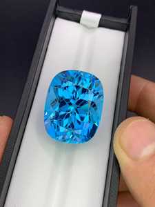 Topacio Azul Corte Cojín en Forma de Flor, Gema Natural Suelta, Cristal Facetado para Joyería al por Mayor - Product Image 6