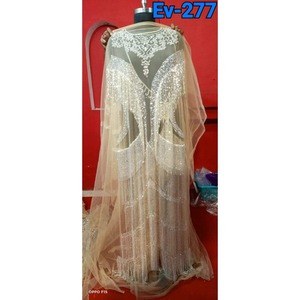 Luxury Embroidered <b>Net</b> <b>Fabric</b> For Women Indian Pakistani Ethnic Party Wear - Product Image 3