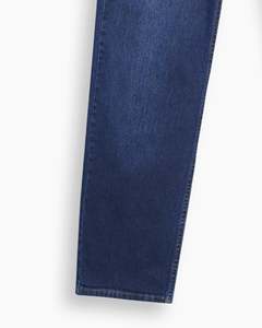 Jean en denim coupe droite pour homme, bleu moyen, ajustement personnalisé, taille haute, respirant, séchage rapide, motif lettres vintage, printemps-hiver - Product Image 6