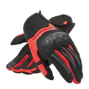 Guantes de Motocicleta de Cuero, Guantes de Trabajo con Malla Protectora, Guantes de Ciclismo de Invierno con Pantalla Táctil para Uso en Exteriores - Product Image 4
