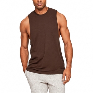 Camiseta sin mangas para hombre, cuello redondo, algodón ligero, transpirable, para gimnasio, entrenamiento, fitness, uso diario, chaleco informal. - Product Image 1