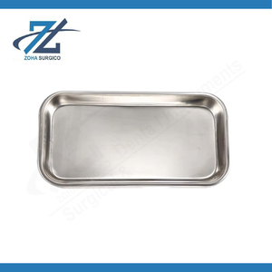 Plateau pour instruments chirurgicaux manuels en acier inoxydable pour hôpitaux, cliniques dentaires, laboratoires, robuste, poli, certifié CE, Pakistan - Product Image 2