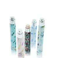 Flacon de parfum portable rechargeable en verre carré avec pulvérisateur à pompe, impression personnalisée par sérigraphie et transfert thermique, format voyage