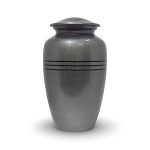 Solid Brass Cremation Urn with Lid - Antique Polished <b>Memorial</b> <b>Vase</b> for Funeral Service - Product Image 3