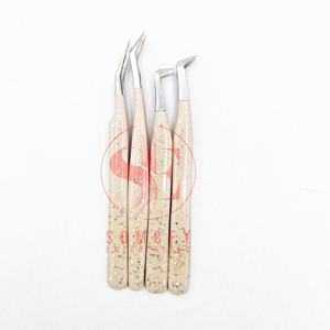 แหนบต่อขนตาสแตนเลสสีนู้ดสีเงินประกายติดฉลากตามสั่ง - Product Image 5