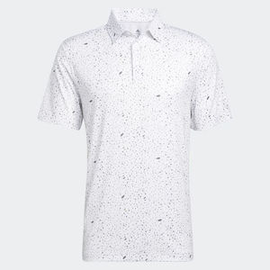 Polo de golf para hombre de poliéster tejido con estampado en el cuello y manga corta - Product Image 6