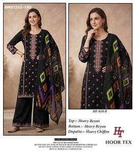 Colección de Salwar-Suit y Dupatta de Chifón con Bordado de Hilo y Rayón de Primera Calidad, Totalmente Cosido, Proveedor Indio - Product Image 3