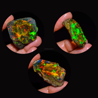 Opale brute naturelle de qualité AAA Welo Fire d'Éthiopie, 100 % naturelle, huileuse, pierre précieuse en vrac pour la fabrication de bijoux, opale brute des mines d'Éthiopie