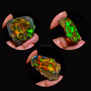 โอปอลเอธิโอเปียแบบดิบ เกรด AAA คุณภาพสูง 100% ธรรมชาติ แบบ Welo Fire  9 ชิ้น น้ำหนัก 702 กะรัต สำหรับทำเครื่องประดับ - Product Image 4