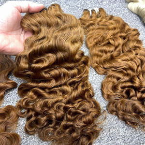 Cheveux bouclés birmans naturels ondulés Hairvietnam – Qualité supérieure, ondulations profondes, super ondulations, lisses naturels, blonds - Product Image 2