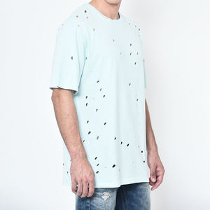 Camisetas de Alta Calidad Personalizadas con Efecto Desgastado para Hombre, Nueva Llegada, Formales, 100% Algodón Orgánico, Corte Holgado, Ecológicas y Transpirables - Product Image 3