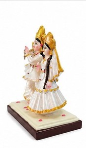 Figura Decorativa de Resina Hecha a Mano de Radha Krishna Ji, Tradicional, Religiosa, para Mesa, de Diwali - Product Image 5
