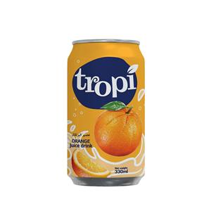 Boisson Tropi Juice 330ml en canette aluminium, 100% purée de fruits, faible en gras, stérilisée, saveurs de goyave, mangue et pastèque fraîchement pressées - Product Image 1